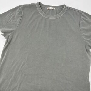 Marine Layer Lexi Rib Sun In Crew Tee Sage Green Cotton Women's Size XL